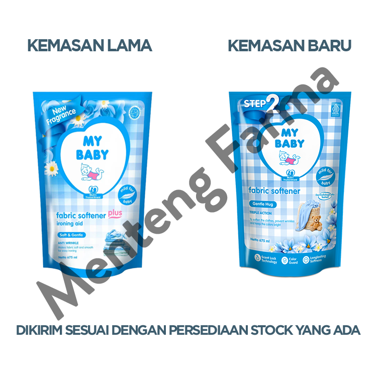 My Baby Softener Gentle Hug Refill 675 mL - Pelembut Pakaian Bayi