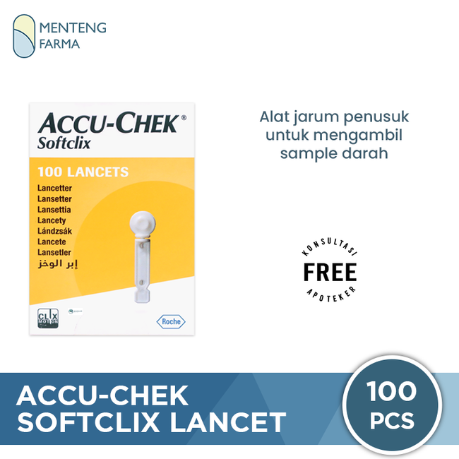 Accu-Chek Softclix 100 Lancets - Jarum Lancet Sekali Pakai