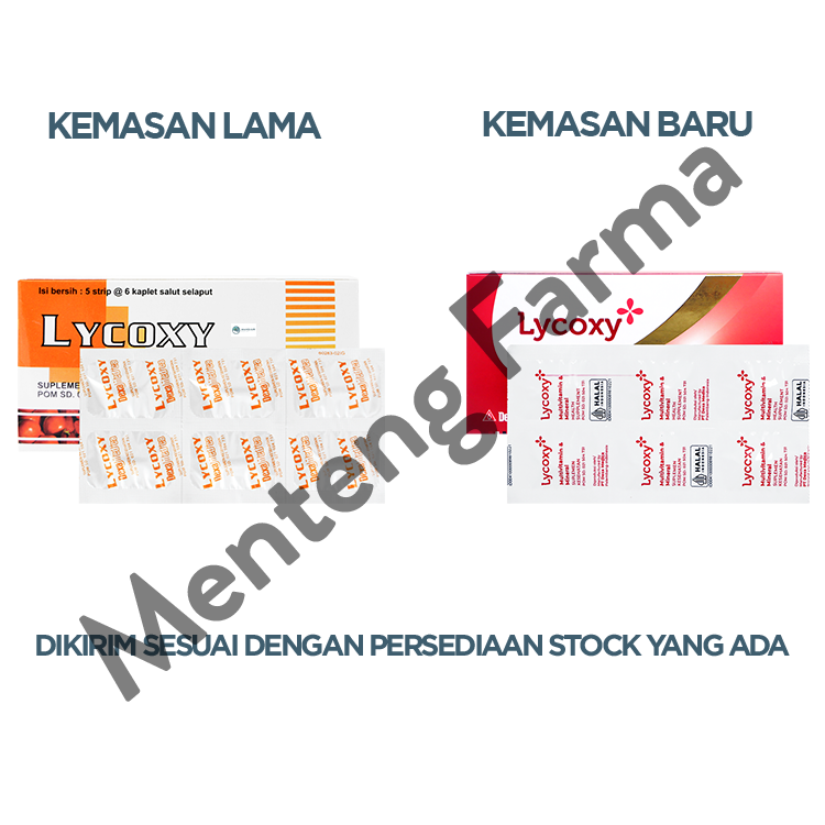 Lycoxy Strip 6 Kaplet - Suplemen Antioksidan Penangkal Radikal Bebas