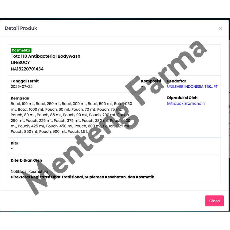 Lifebuoy Sabun Mandi Cair Pump Total 10 500 ML - Sabun Antibakteri ActivSilver