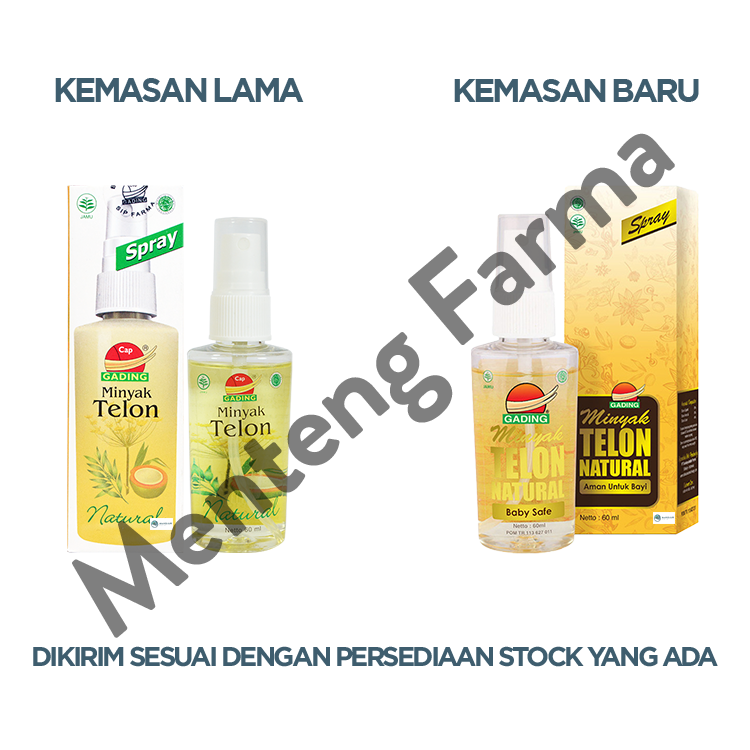Minyak Telon Cap Gading Spray 60 mL - Menghangatkan Perut Kembung dan Masuk Angin