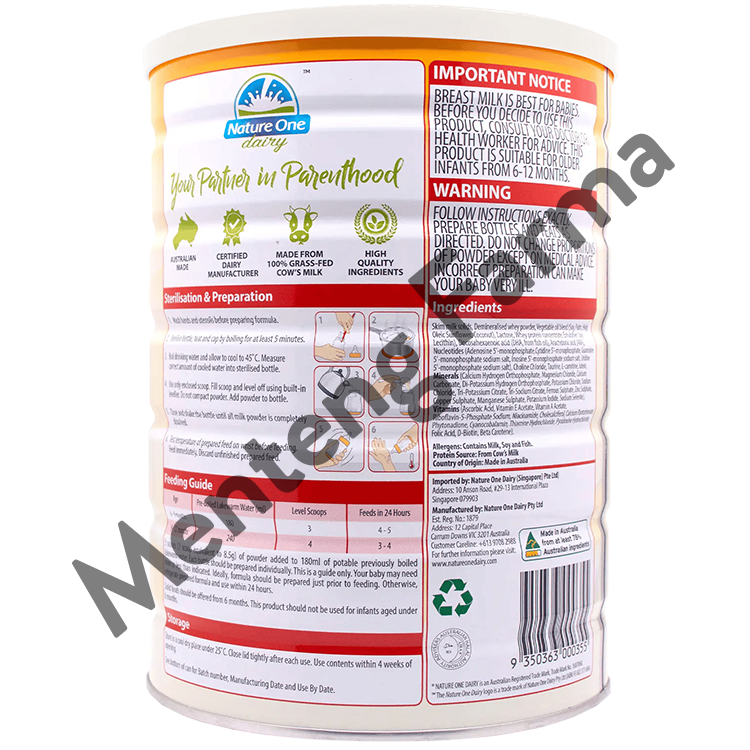 Nature One Dairy Follow-On Step 2 900 Gr - Susu Formula Anak Organik 6-12 Bulan
