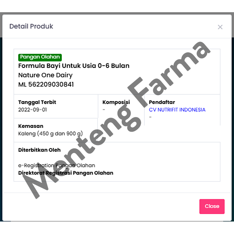 Nature One Dairy New Born Step 1 900 Gr - Susu Formula Bayi dan Anak Organik 0 - 6 Bulan