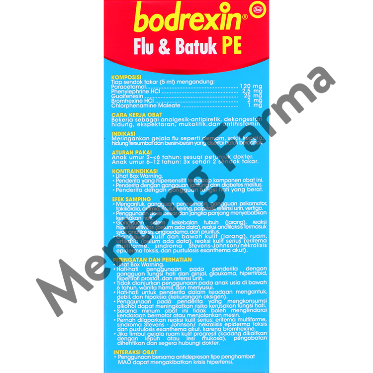 Bodrexin Flu & Batuk PE Jeruk 56 ml - Pereda Flu dan Pilek Pada Anak