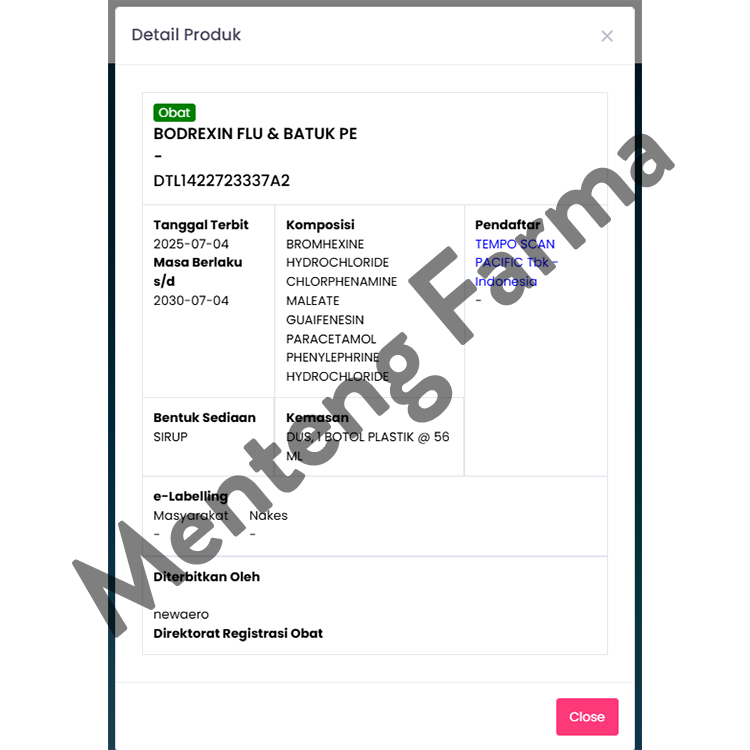 Bodrexin Flu & Batuk PE Jeruk 56 ml - Pereda Flu dan Pilek Pada Anak