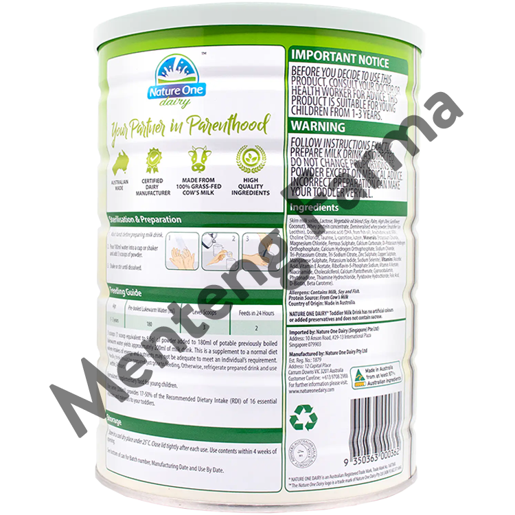 Nature One Dairy Toddler Step 3 900 Gr - Susu Formula Anak Organik 1-3 Tahun