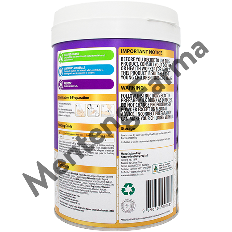 Nature One Dairy Organic Step 4 900 Gr - Susu Formula Anak Organik 3-6 Tahun