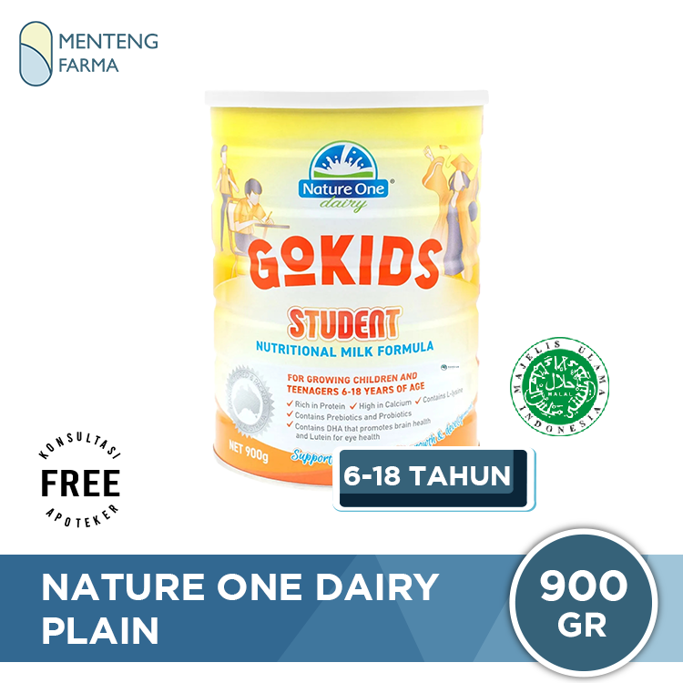 Nature One Dairy Gokids Student 900 Gr - Susu Formula Anak dan Remaja Organik 6 -18 Tahun