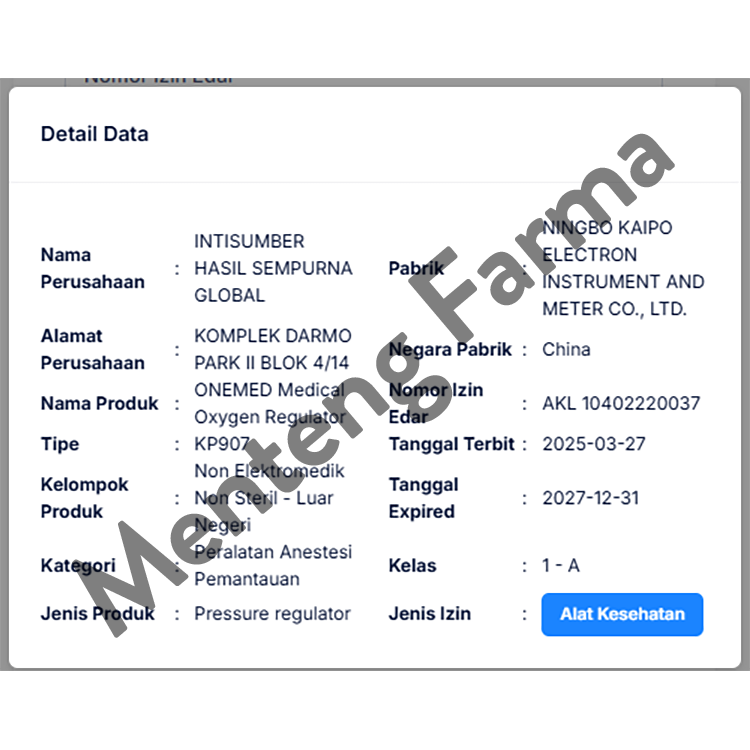 Onemed Regulator Oksigen - Regulator Tabung Oksigen