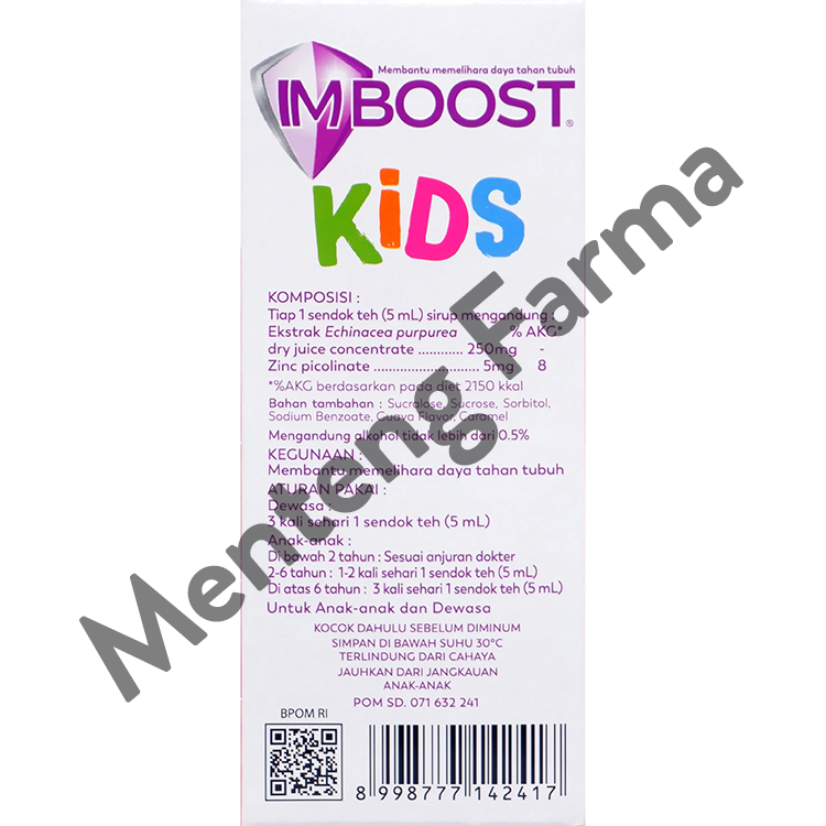 Imboost Kids Syrup 60 ML - Suplemen Penambah Daya Tahan Tubuh Anak