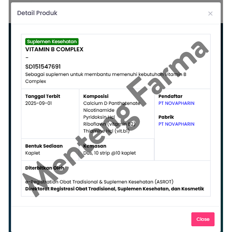Vitamin B Complex Novapharin 10 Tablet - Suplemen Vitamin B