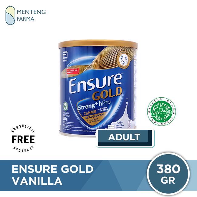Ensure Vanila 380 Gram - Susu Penambah Nutrisi Dewasa Rendah Laktosa