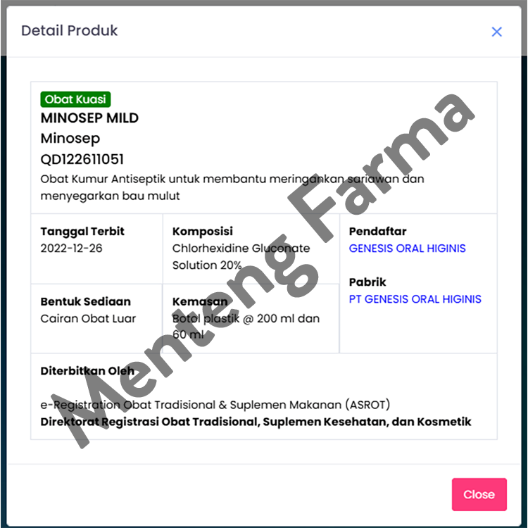 Minosep Mild Antiseptic Mouthwash 60 mL - Obat Kumur Antiseptik untuk Gusi Bengkak, Sariawan, dan Plak