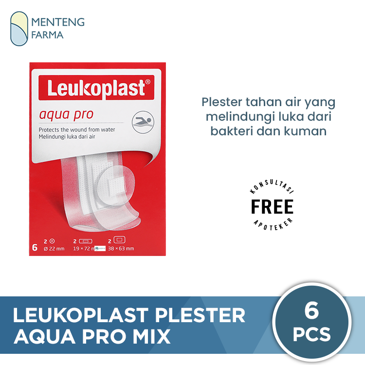 Leukoplast Aqua Pro Mix isi 6 - Plaster Luka Lentur dan Tahan Air