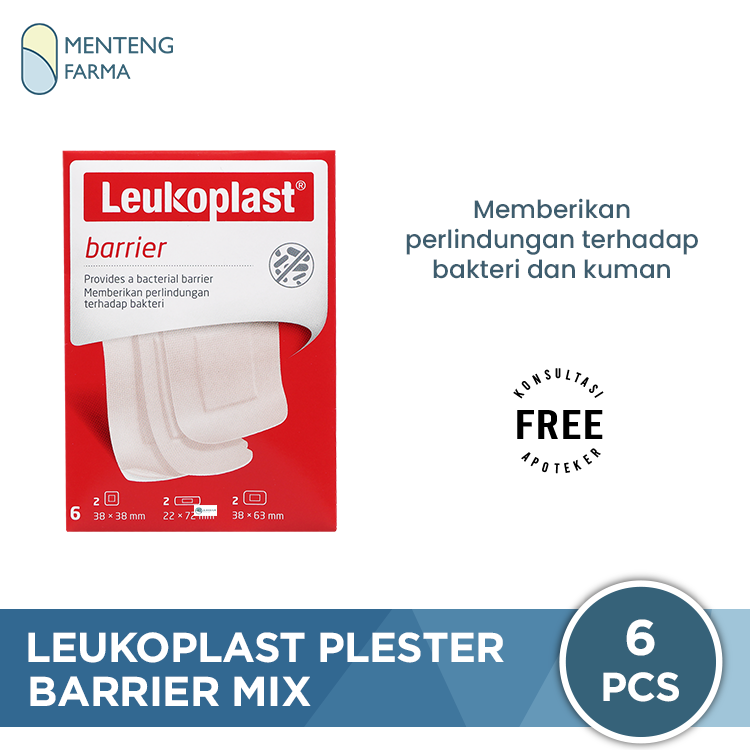 Leukoplast Barrier Mix isi 6 - Plaster Luka Anti Bakteri