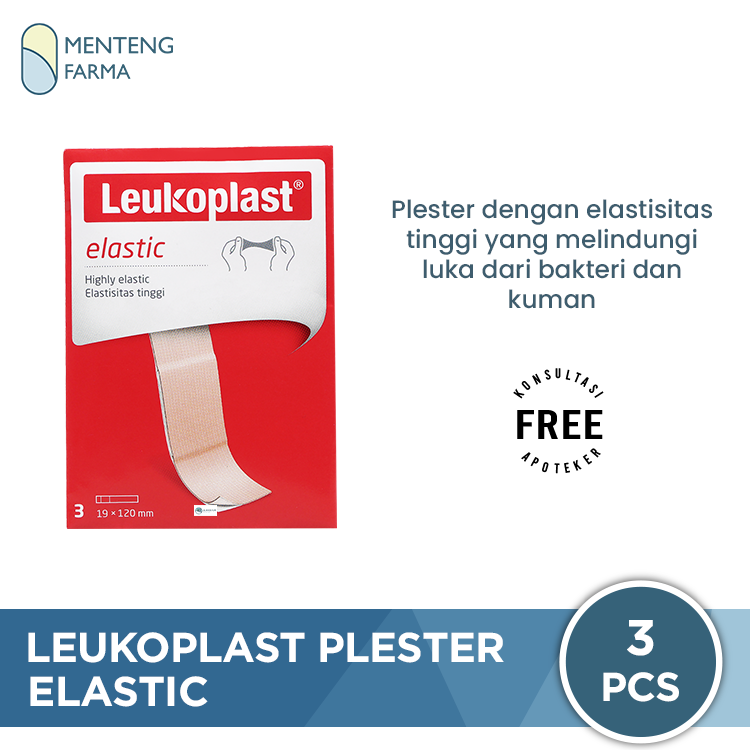 Leukoplast Elastic isi 3 - Plester Luka Elastis, Lentur dan Rekat