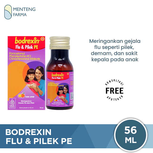 Bodrexin Flu & Pilek PE Sirup - Pereda Flu dan Pilek Pada Anak