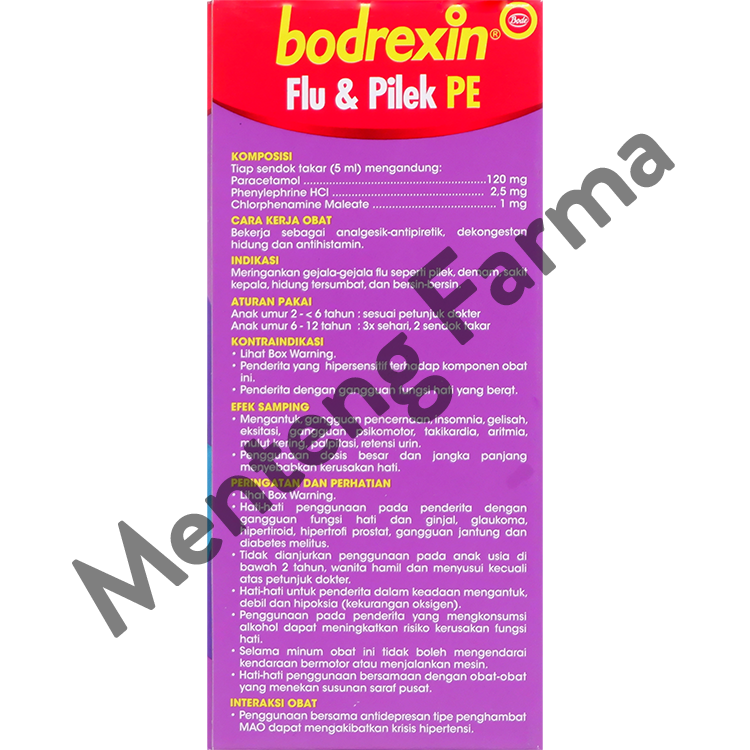 Bodrexin Flu & Pilek PE Sirup - Pereda Flu dan Pilek Pada Anak