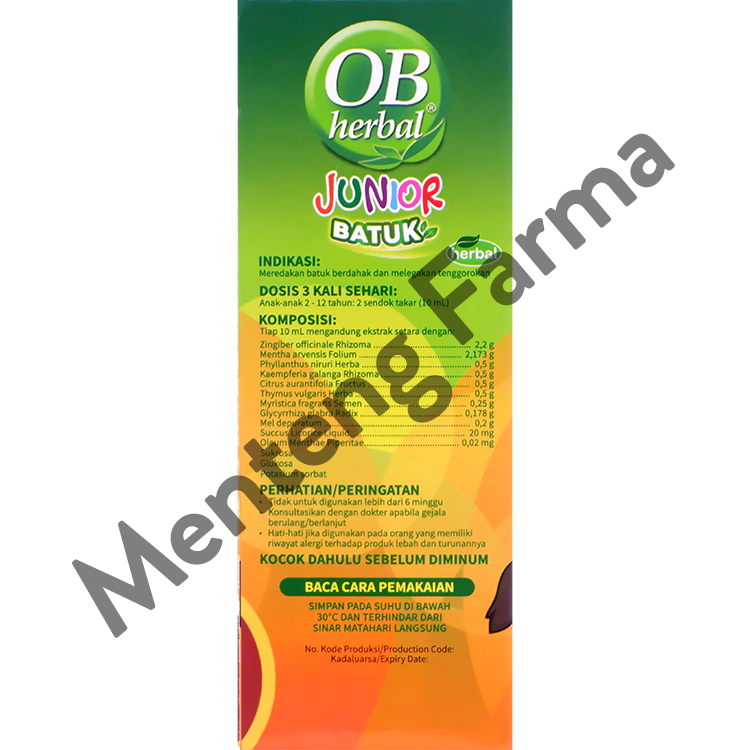 OB Herbal Junior 60 mL - Sirup Obat Batuk Anak