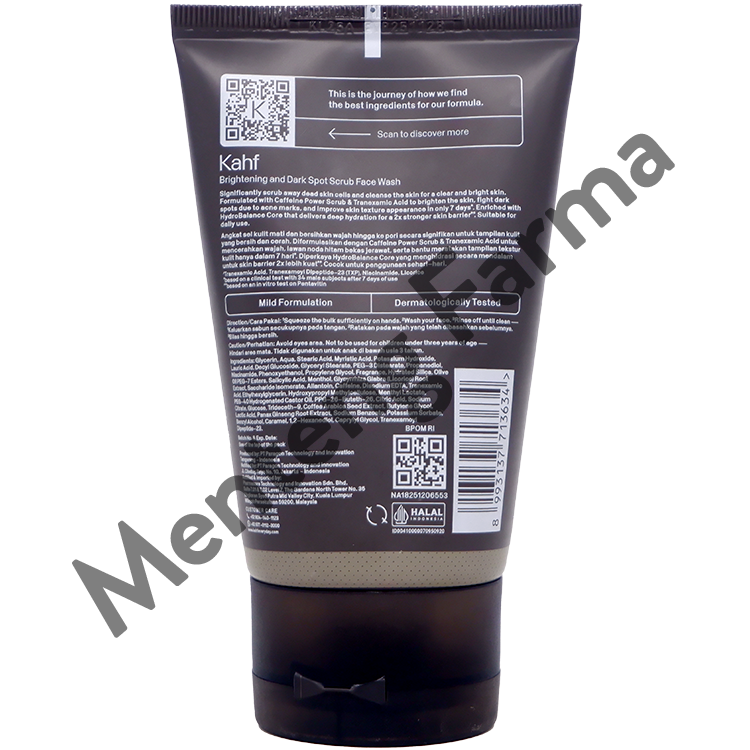 Kahf Brightening and Dark Spot Scrub Face Wash 100 mL - Membantu Samarkan Noda Hitam