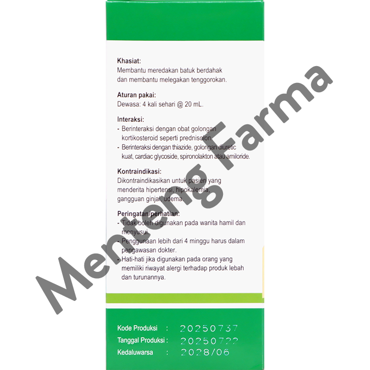 Jin Shen Run Hou Oral Liquid 200 ml - Meredakan Batuk Berdahak dan Melegakan Tenggorokan