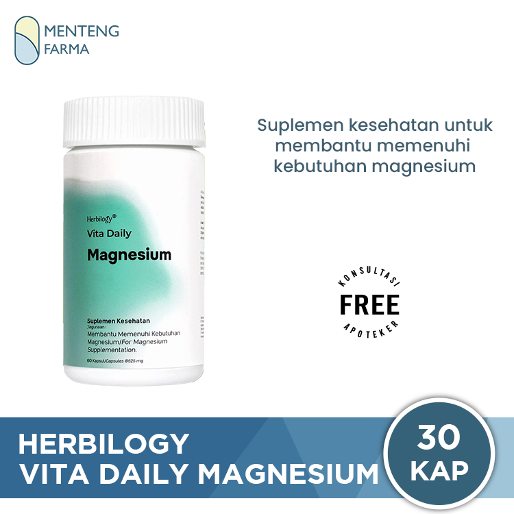 Herbilogy Vita Daily Magnesium 30 Kapsul - Suplemen Kesehatan Magnesium