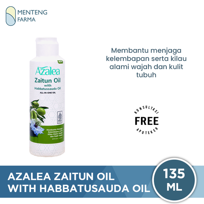 Azalea Zaitun Oil with Habbatussauda Oil 135 ML - Minyak Untuk Pijat dan Lulur