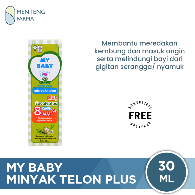 My Baby Minyak Telon Plus 30 ml - Aroma Telon Eucalyptus Anti Nyamuk Hingga 8 Jam