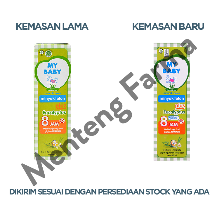 My Baby Minyak Telon Plus 60 ml - Aroma Telon Eucalyptus Anti Nyamuk Hingga 8 Jam