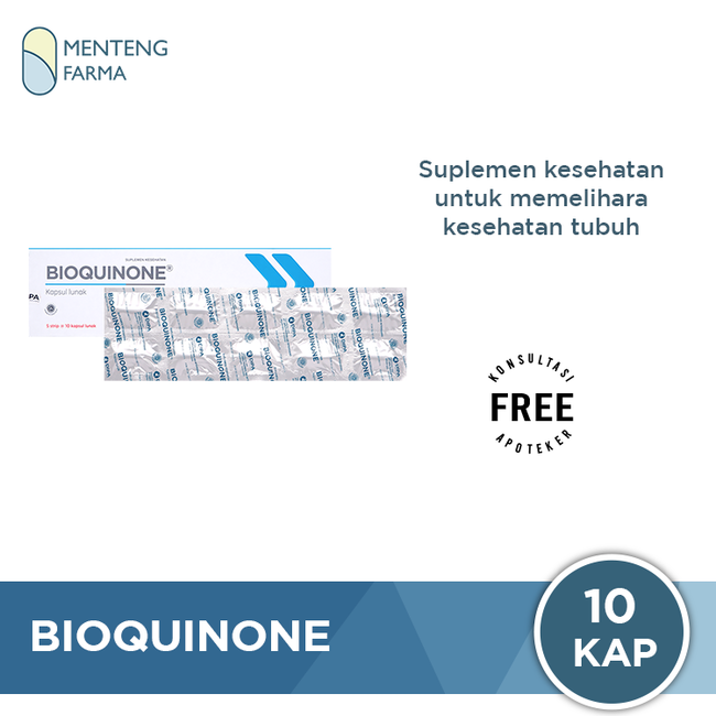 Bioquinone 10 Kapsul Lunak - Suplemen Kesehatan Memelihara Kesehatan Tubuh
