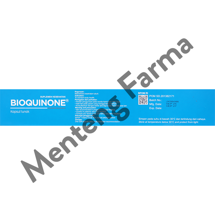 Bioquinone 10 Kapsul Lunak - Suplemen Kesehatan Memelihara Kesehatan Tubuh