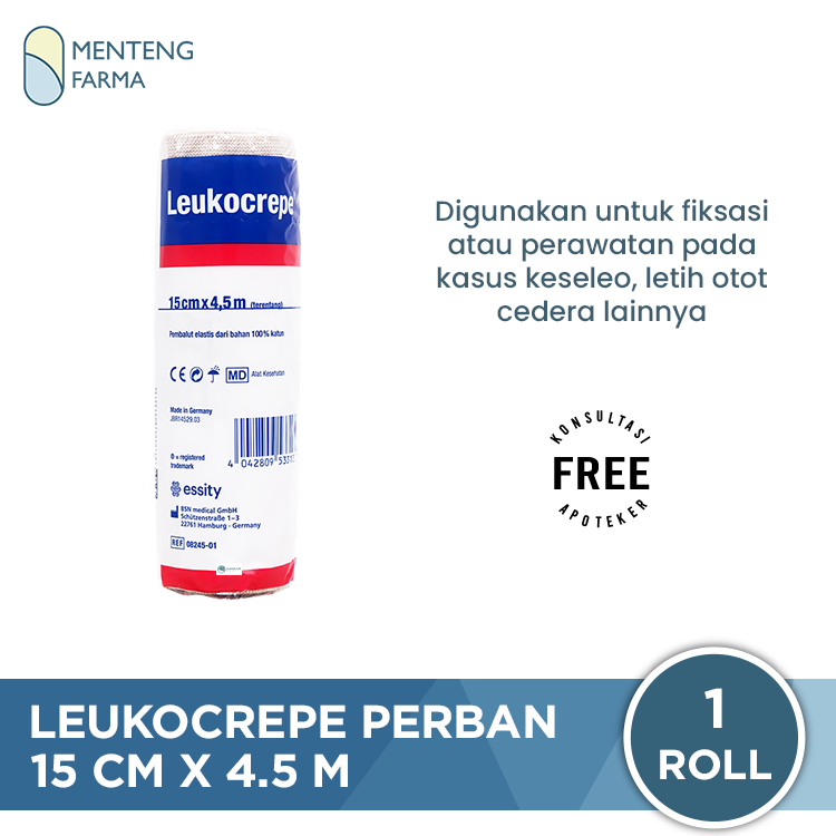 Leukocrepe 15 CM x 4.5 M - Perban Kain Cedera Keseleo
