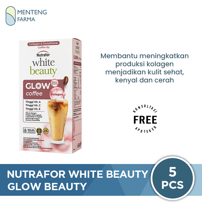 Nutrafor White Beauty Glow Coffee - Minuman Serbuk Dengan Kolagen