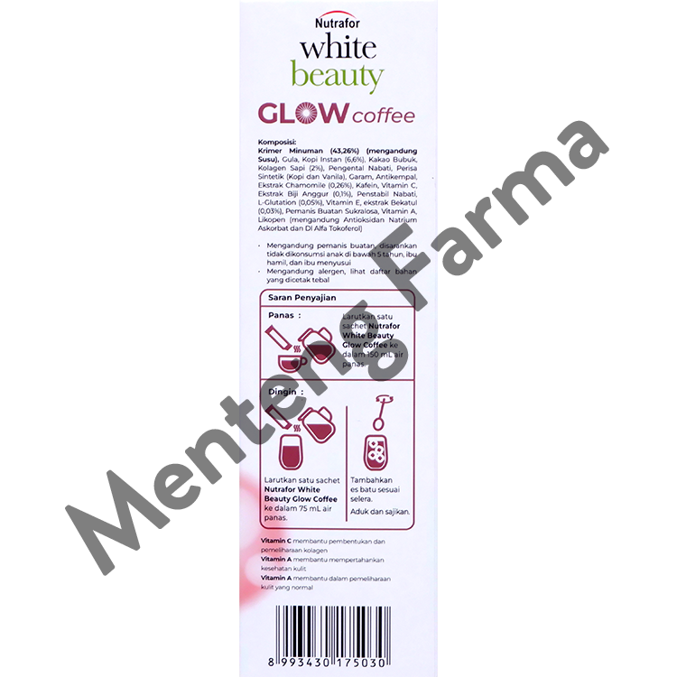 Nutrafor White Beauty Glow Coffee - Minuman Serbuk Dengan Kolagen