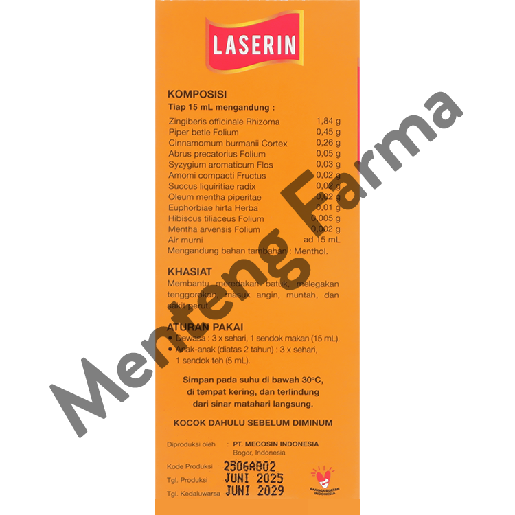 Laserin 60 mL - Sirup Pereda Batuk