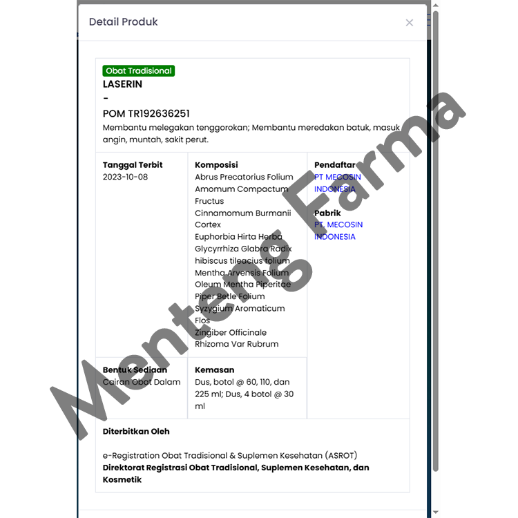 Laserin 60 mL - Sirup Pereda Batuk