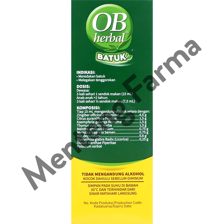 OB Herbal 60 mL - Obat Batuk Herbal