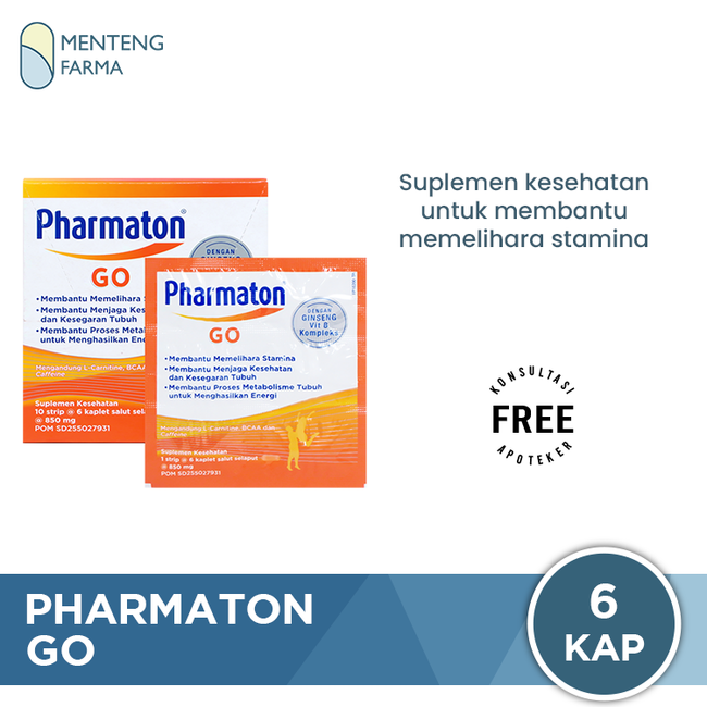 Pharmaton GO 6 Kaplet - Memelihara Stamina Tubuh