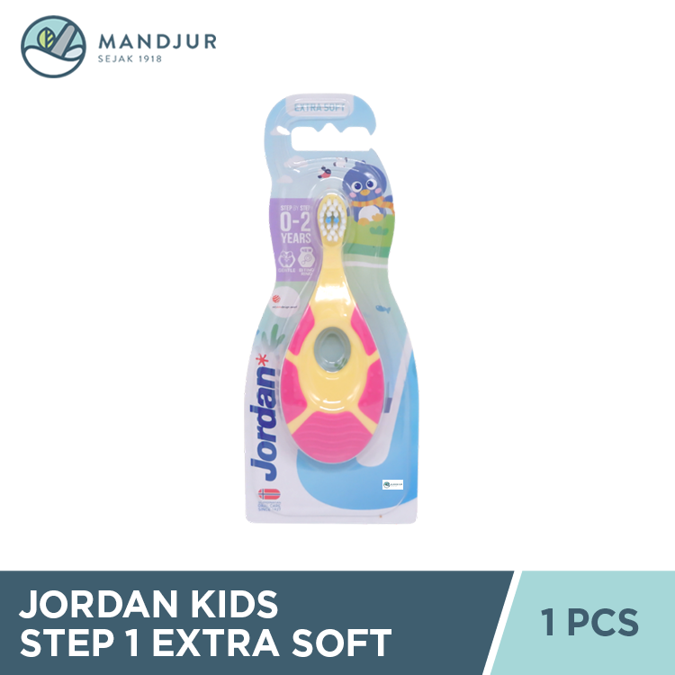 Jordan Oral Care Kids Step 1 Extra Soft (0-2 Years) - Sikat Gigi Anak