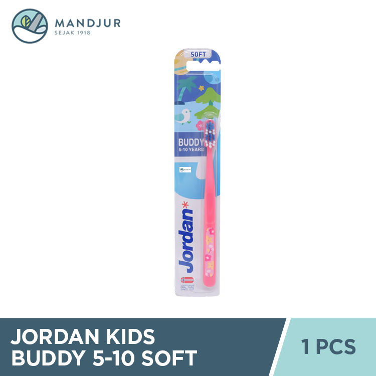 Jordan Oral Care Kids Buddy Soft (5-10 Years) - Sikat Gigi Anak