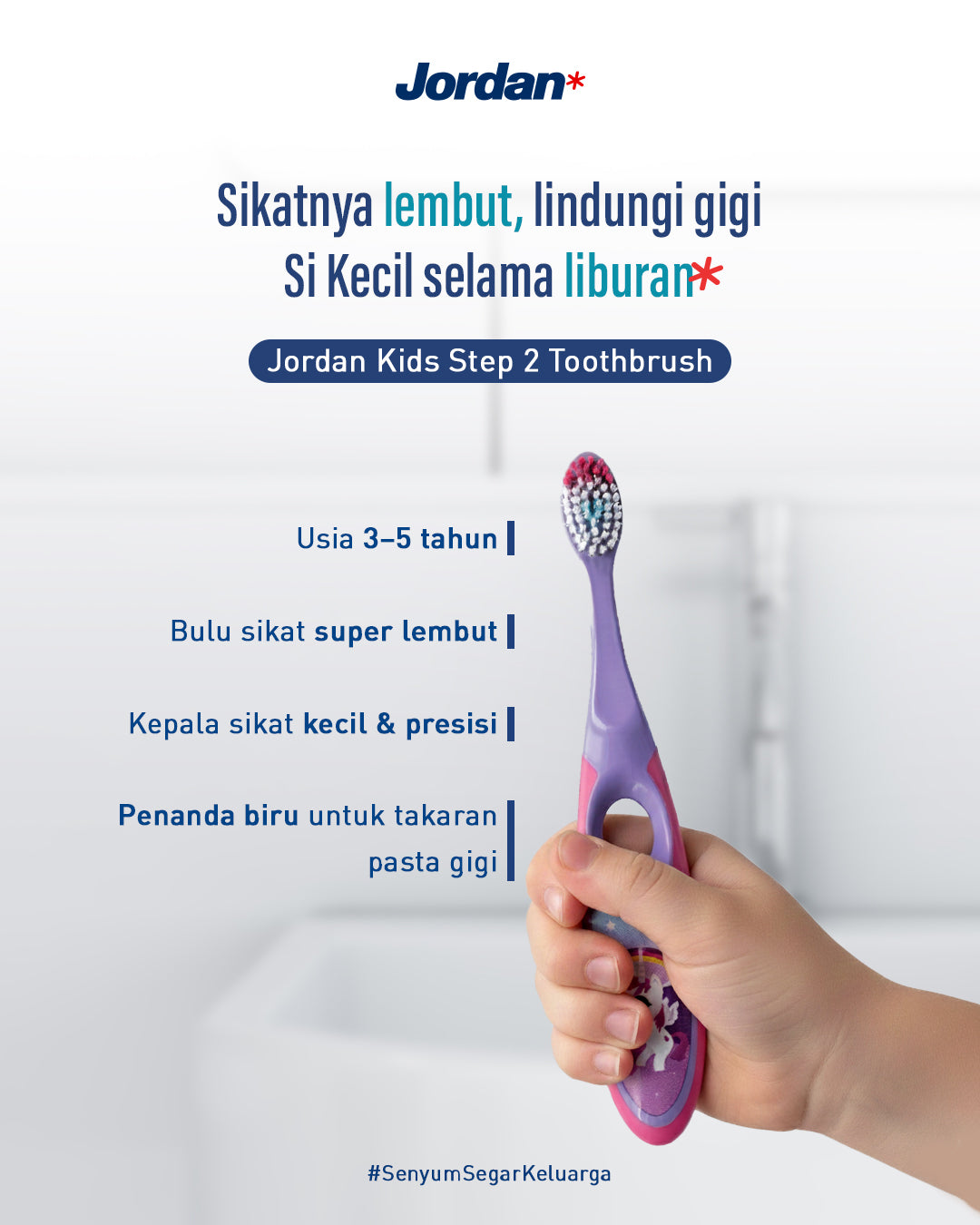 Jordan Oral Care Kids Step 2 Soft (3-5 Years) - Sikat Gigi Anak