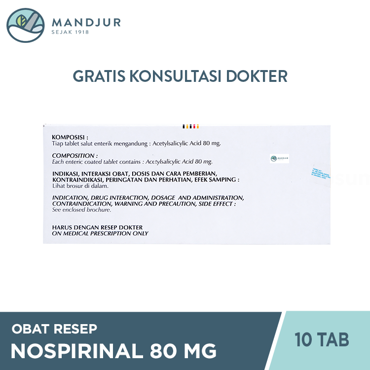 Nospirinal 80 mg 10 Tablet