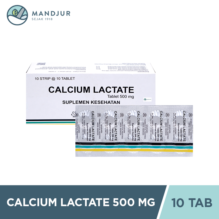 Calcium Lactate Nova 500 mg 10 Tablet - Suplemen Kalsium