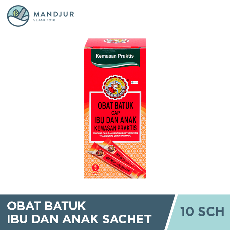 Obat Batuk Cap Ibu dan Anak 10 Sachet 1 Box - Convenient Pack