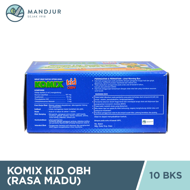 Komix Kid OBH (Rasa Madu) - Dus isi 10 Sachet