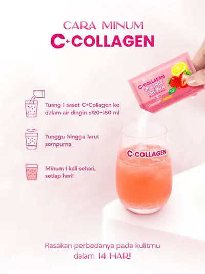 Sido Muncul Vitamin C 1000 Mg Collagen - Minuman Collagen Tripeptide 500mg + Vit C 1000mg untuk Kesehatan Kulit dan Imunitas