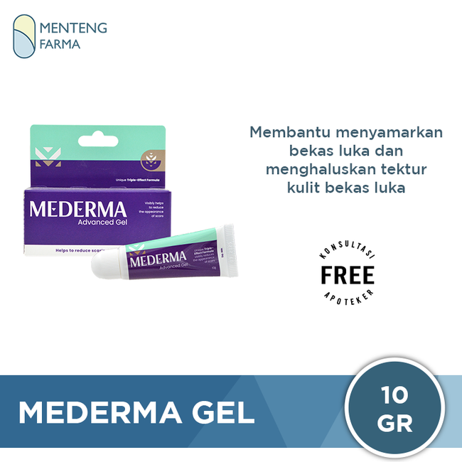 Mederma Proaktif Gel 10 Gr - Menyamarkan Bekas Luka dan Keloid - Menteng Farma