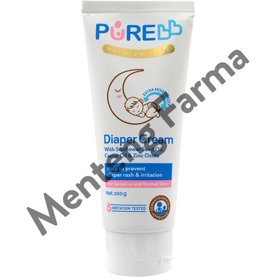 Pure Baby Diaper Cream 100 Gram - Krim Pelindung Kulit Bayi Area Nappy - Menteng Farma