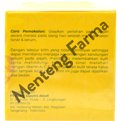 V Natural Whitening Day Cream Temulawak 20 Gr - Krim Siang Temulawak - Menteng Farma