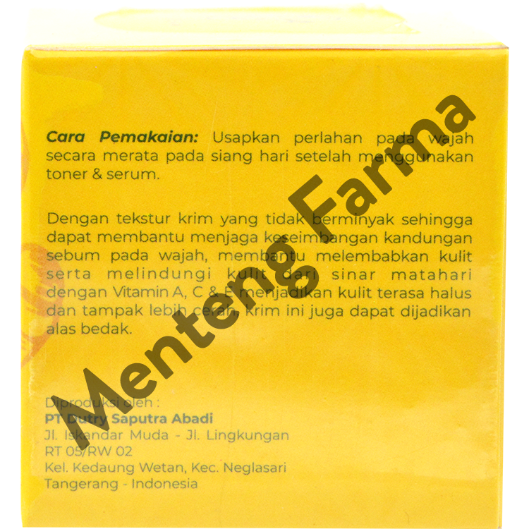 V Natural Whitening Day Cream Temulawak 20 Gr - Krim Siang Temulawak - Menteng Farma